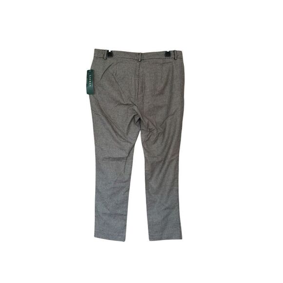 NWT Lauren Ralph Lauren Womens Black Cream Houndstooth Trouser Pants Size 8 - Picture 2 of 12